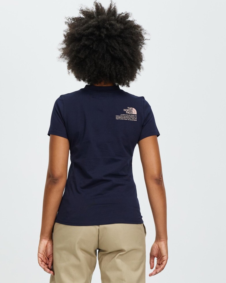 The North Face Navy Short Sleeve Himalayan Bottle Source Tee