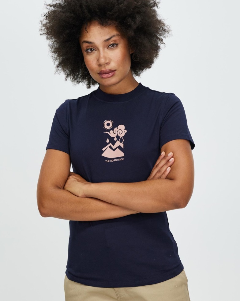 The North Face Navy Short Sleeve Himalayan Bottle Source Tee