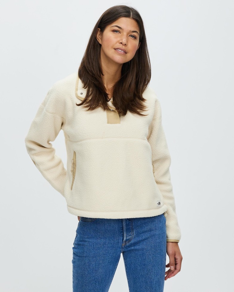 Bleached Sand The North Face Cragmont Fleece 1/4 Snap