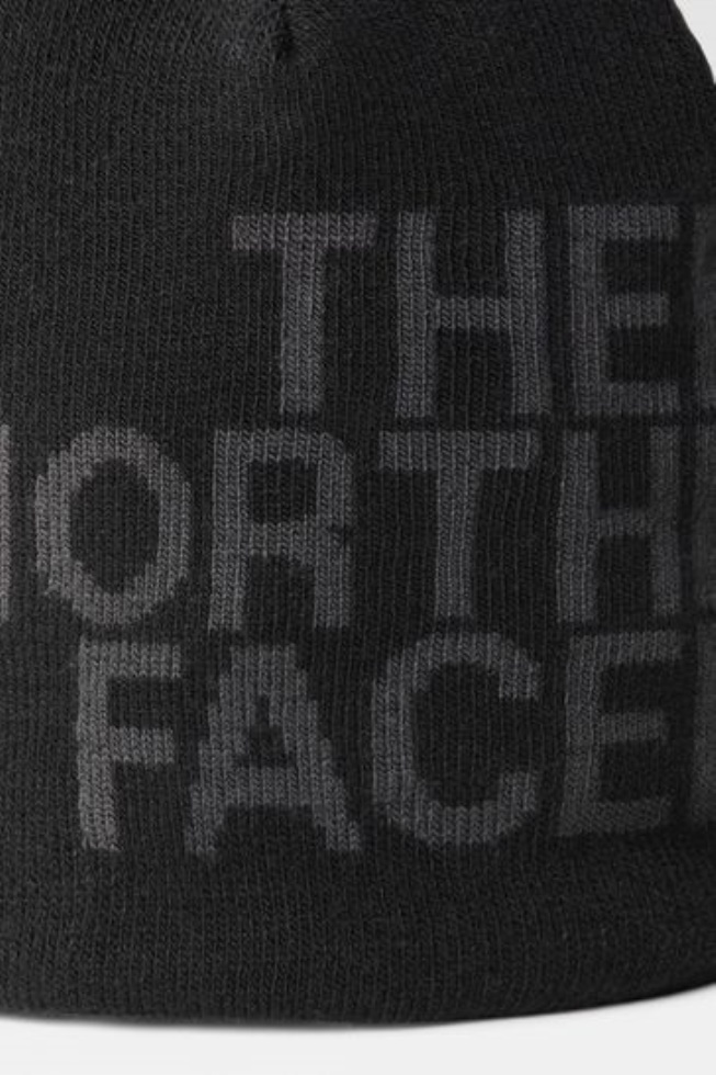 Black Reversible Banner Beanie Hat The North Face