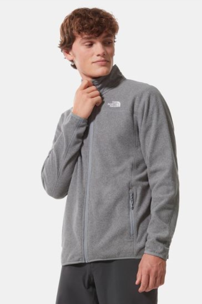 Glacier Full Zip Fleece Grey The North Face