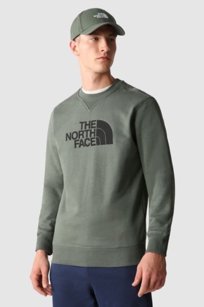 Green Drew Peak Crew Sweatshirt The North Face