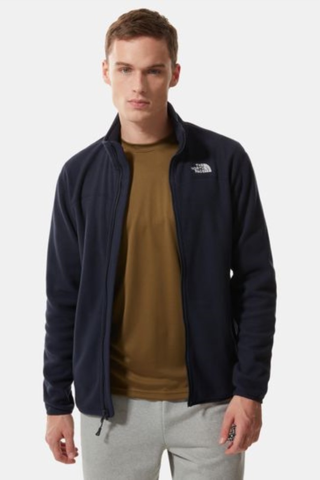 Navy Glacier Full Zip Fleece The North Face