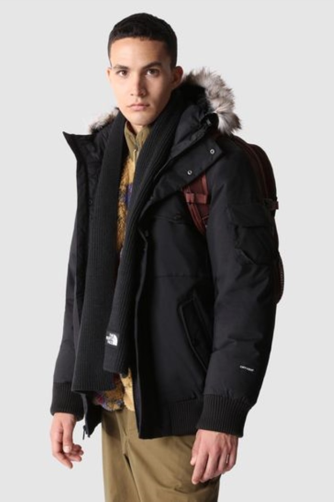 The North Face Logo Box Black Scarf