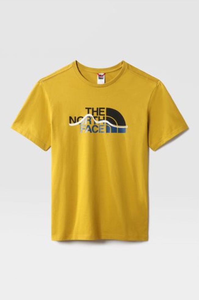 Yellow Short Sleeve Mountain Line T-Shirt The North Face