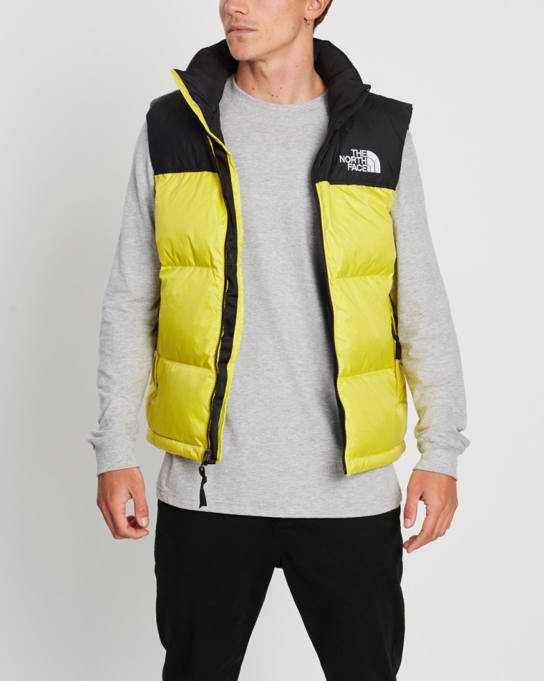 1996 Retro Nuptse Vest Acid Yellow The North Face
