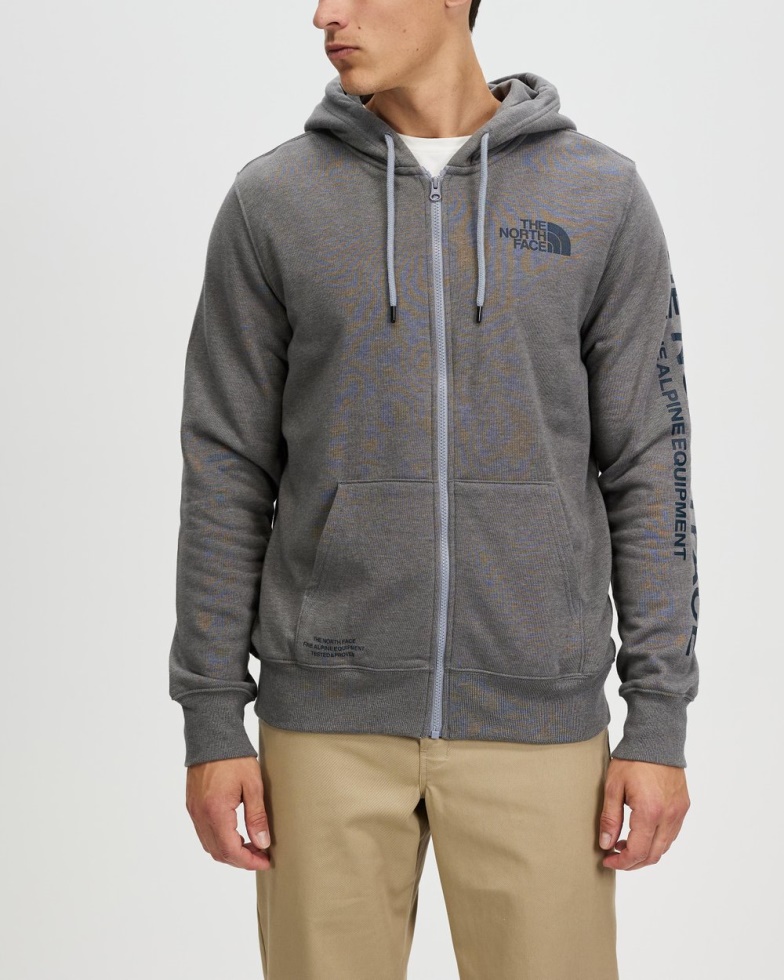 Grey The North Face Brand Proud Full Zip Hoodie