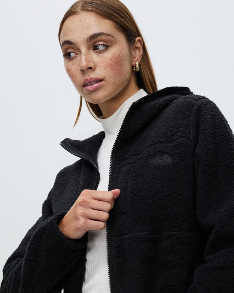 Dunraven Fleece Full Zip Hoodie Black The North Face