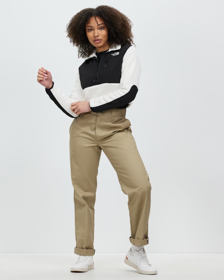 The North Face Cropped Denali Fleece Jacket Grdnia Wht