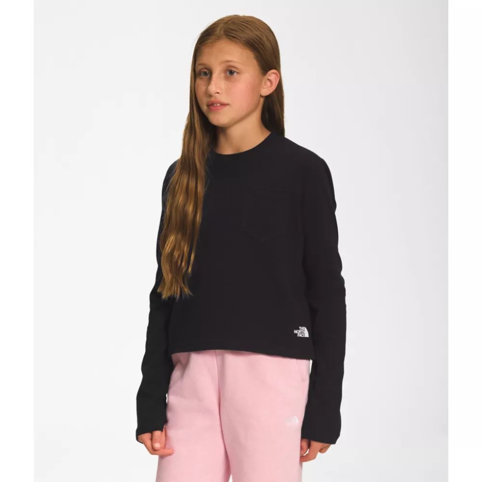 Black Girls Long Sleeve Boxy Tee The North Face