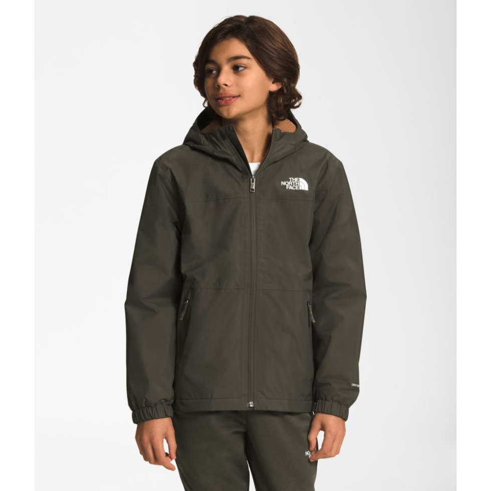 Boys Warm Storm Rain Jacket The North Face New Taupe Green