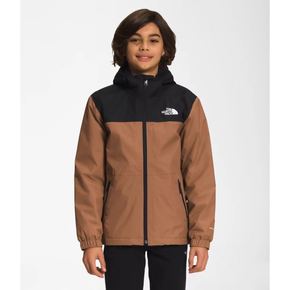 Boys Warm Storm Rain Jacket Toasted Brown The North Face