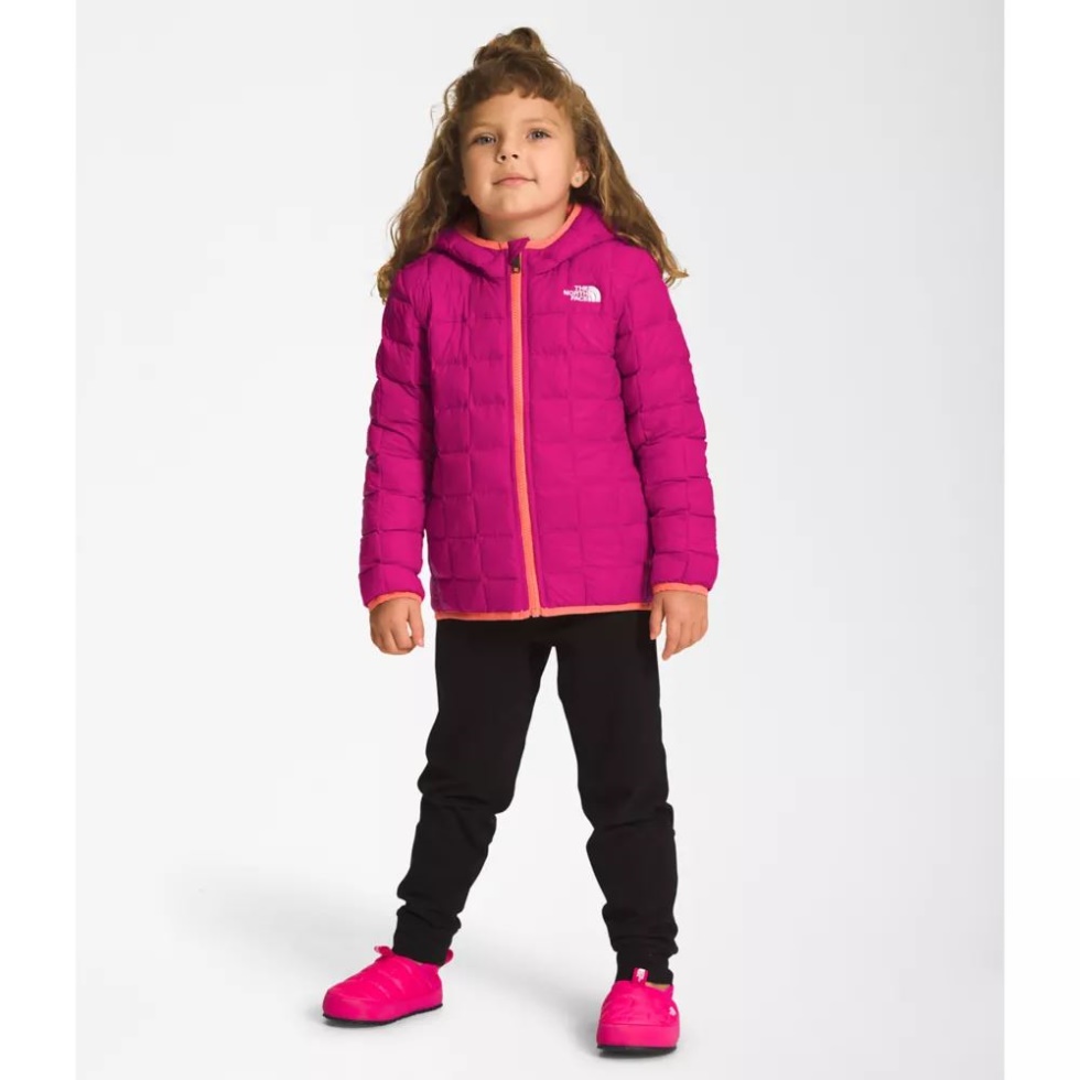 Fuschia Pink Kids Thermoball Hooded Jacket The North Face