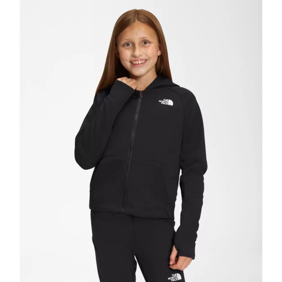 Girls Winter Warm Full Zip Hoodie Black The North Face