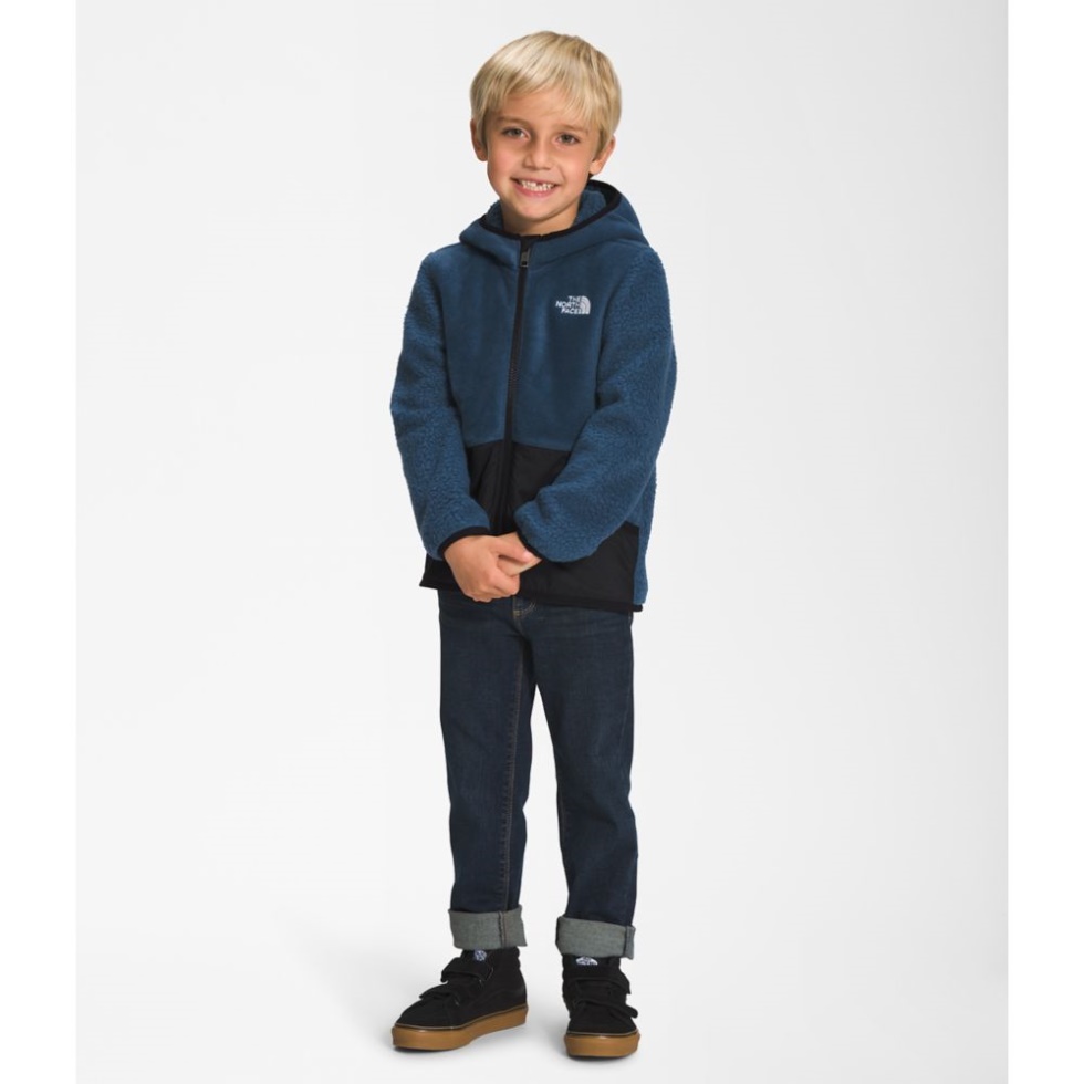Kids Forrest Fleece Full Zip Hoodie Shady Blue The North Face