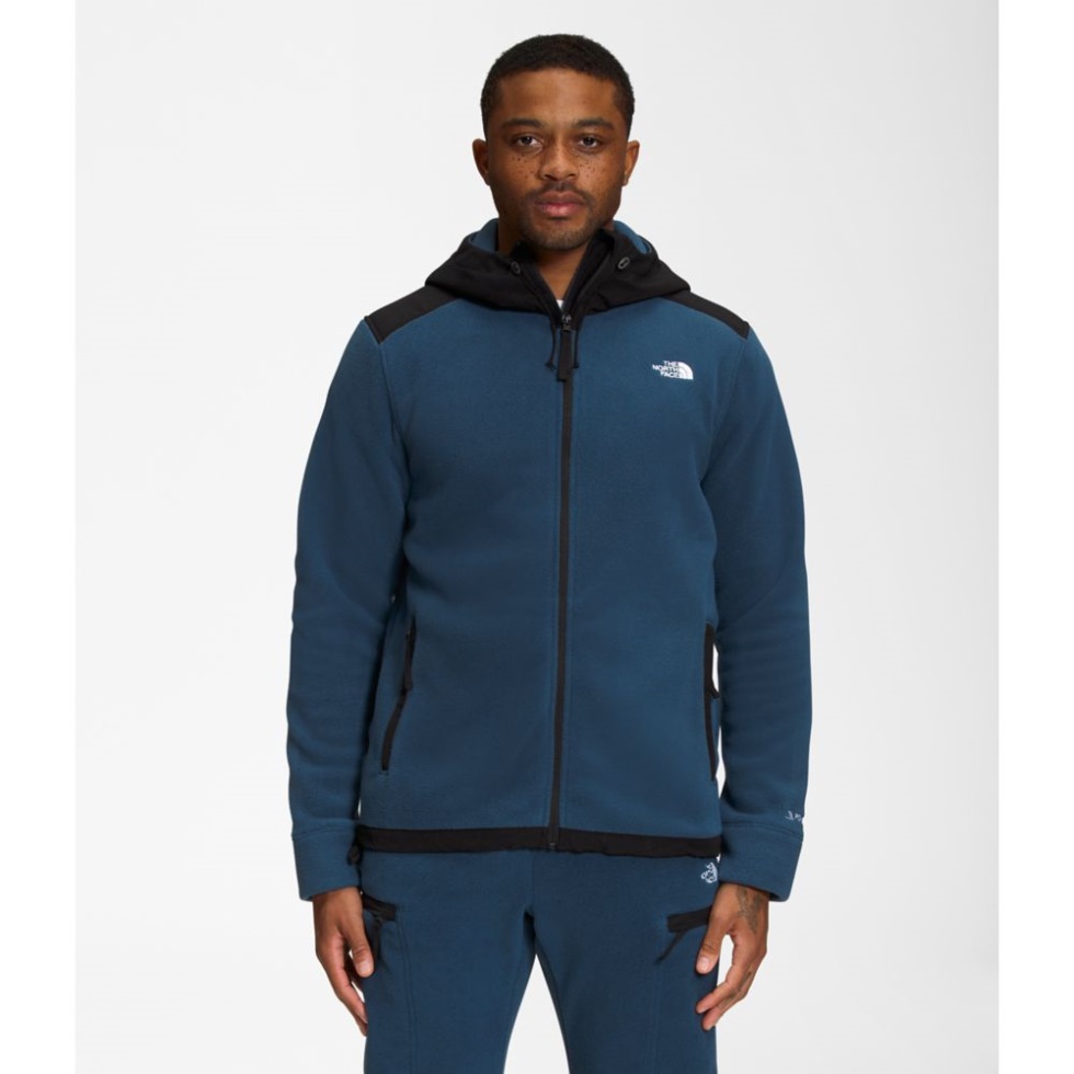 Men Alpine Polartec 200 Full Zip Hooded Jacket The North Face Shady Blue