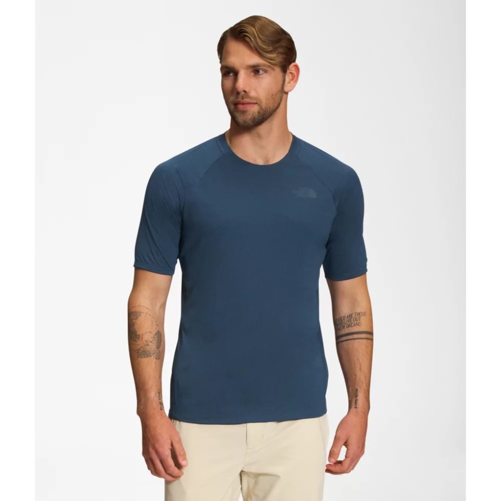 Men Big Pine Short Sleeve Crew Shady Blue The North Face