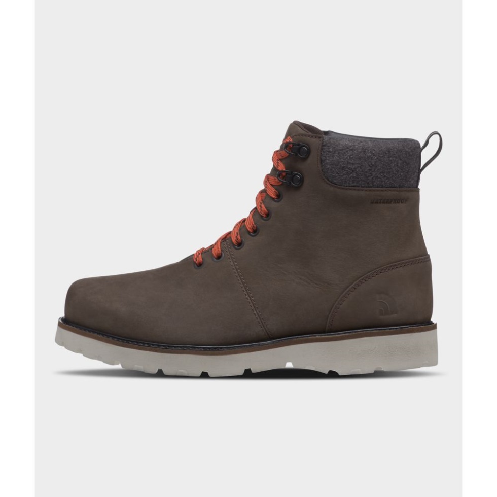 Men Work To Wear Lace Ii Waterproof Boots The North Face Demitasse Brown