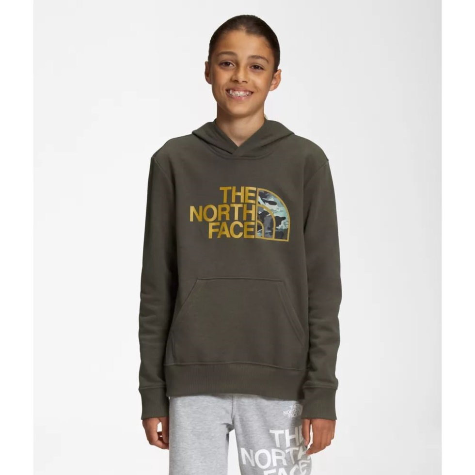 New Taupe Green Boys Camp Fleece Pullover Hoodie The North Face