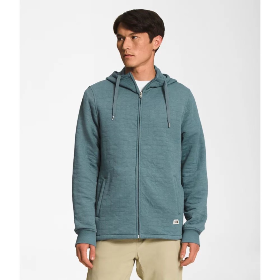 The North Face Blue Heather Men Longs Peak Quilted Full Zip Hoodie