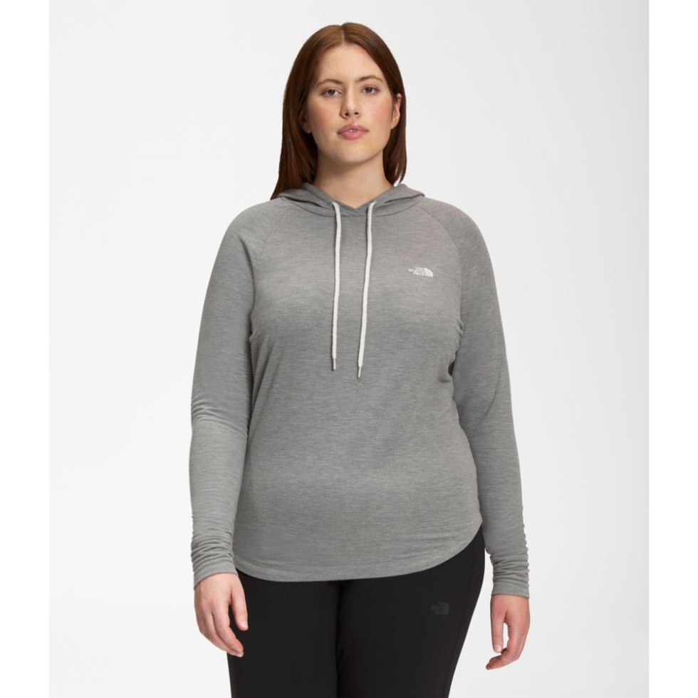 The North Face Grey Women Plus Westbrae Knit Hoodie