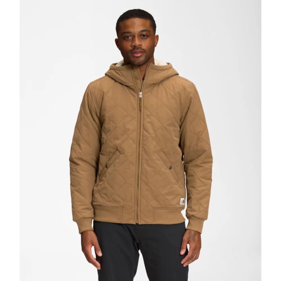 The North Face Men Cuchillo Insulated Full Zip Hoodie Utility Brown