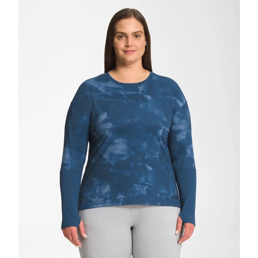 The North Face Women Printed Plus Dawndream Long Sleeve Blue River
