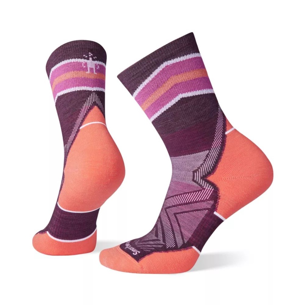 Women Run Targeted Cushion Mid Crew Socks Bordeaux The North Face