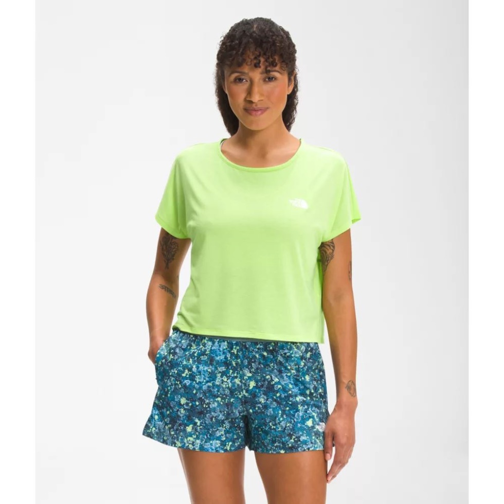 Women Wander Crossback Short Sleeve The North Face Green