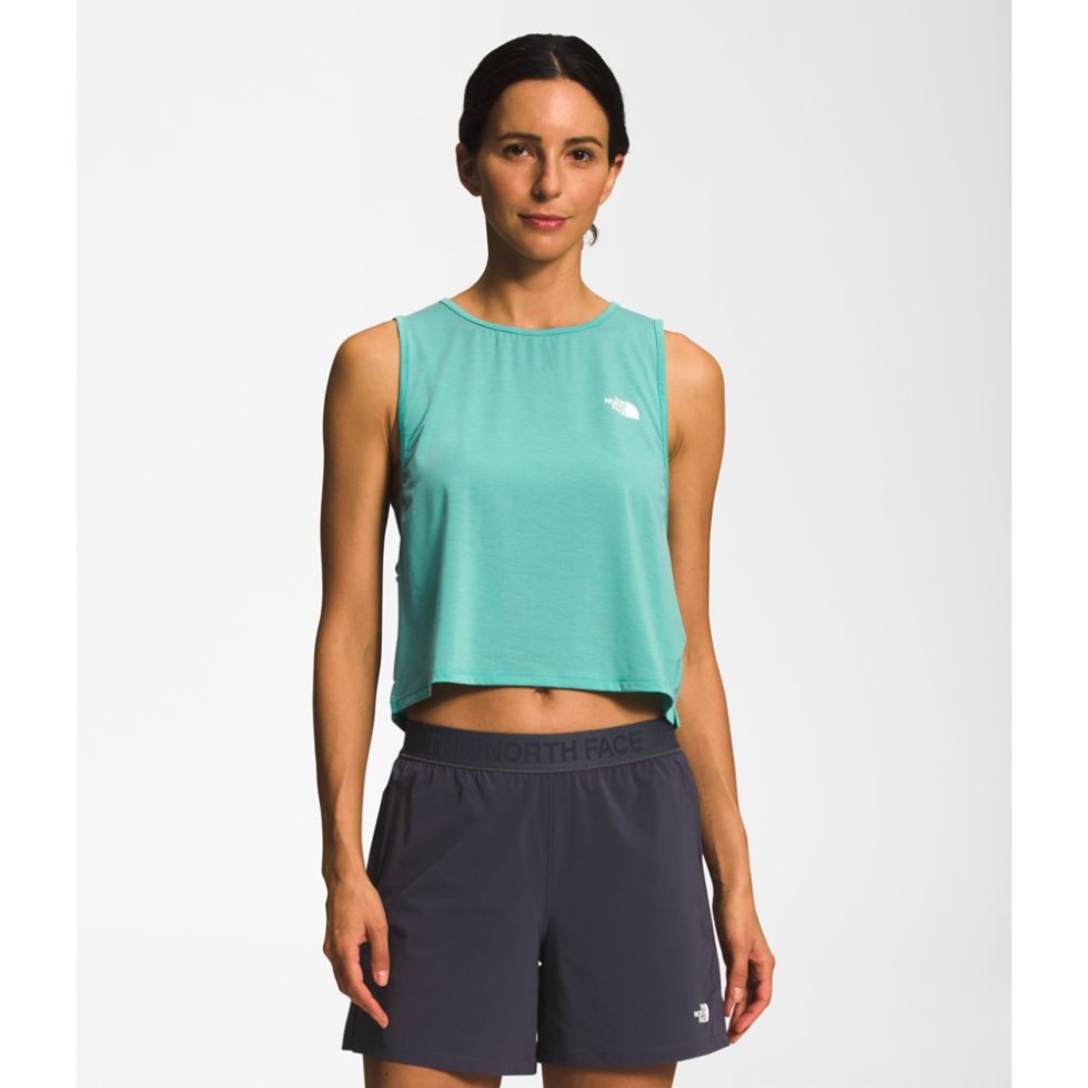 Women Wander Crossback Tank The North Face Wasabi