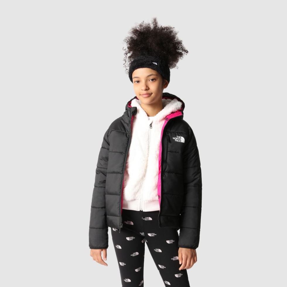Black The North Face Girls Reversible Perrito Jacket
