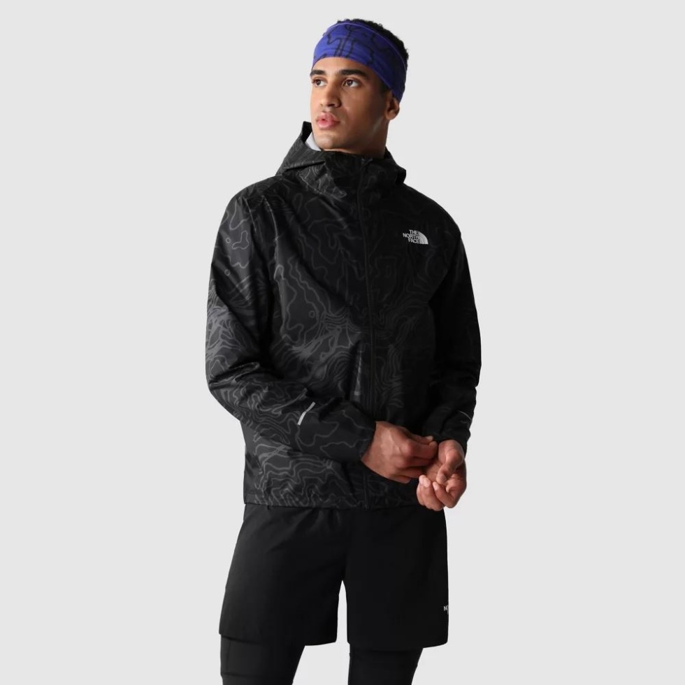 Black The North Face Men Printed First Dawn Jacket