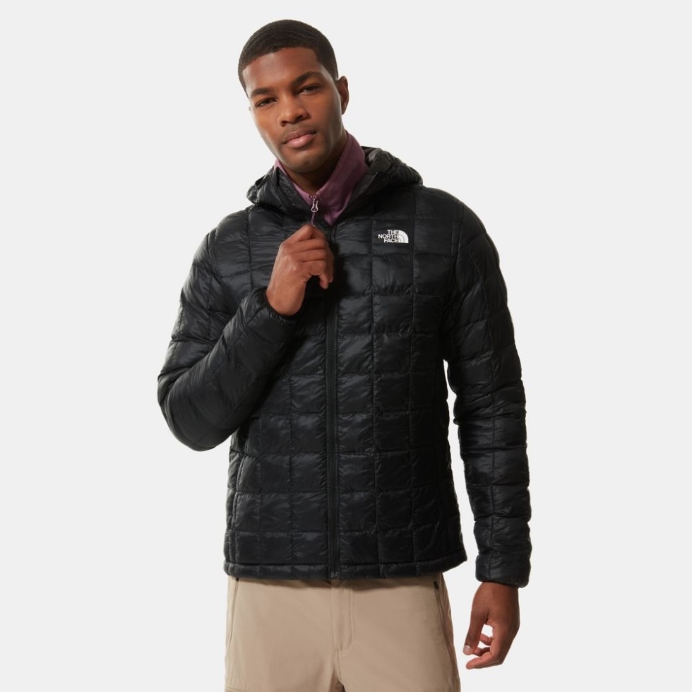 Black The North Face Men Thermoball Eco Hooded Jacket