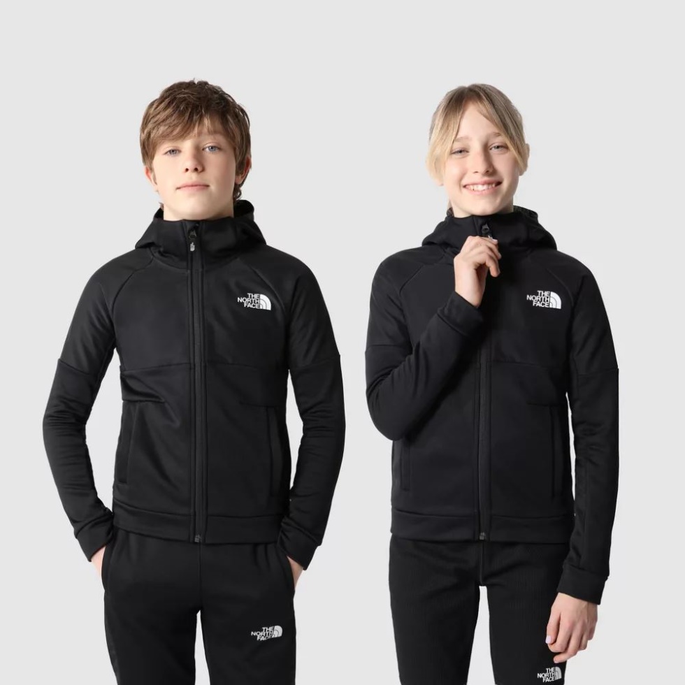 Boys Training Full Zip Hoodie Black The North Face