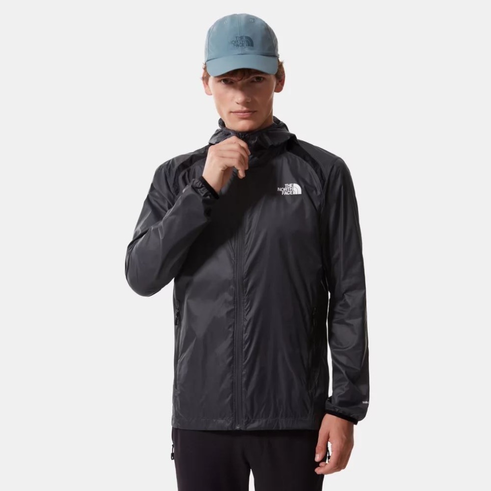 Grey Men Athletic Outdoor Full Zip Wind Jacket The North Face
