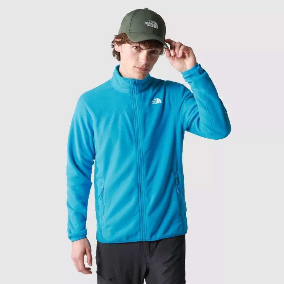 Men 100 Glacier Full Zip Fleece The North Face Blue