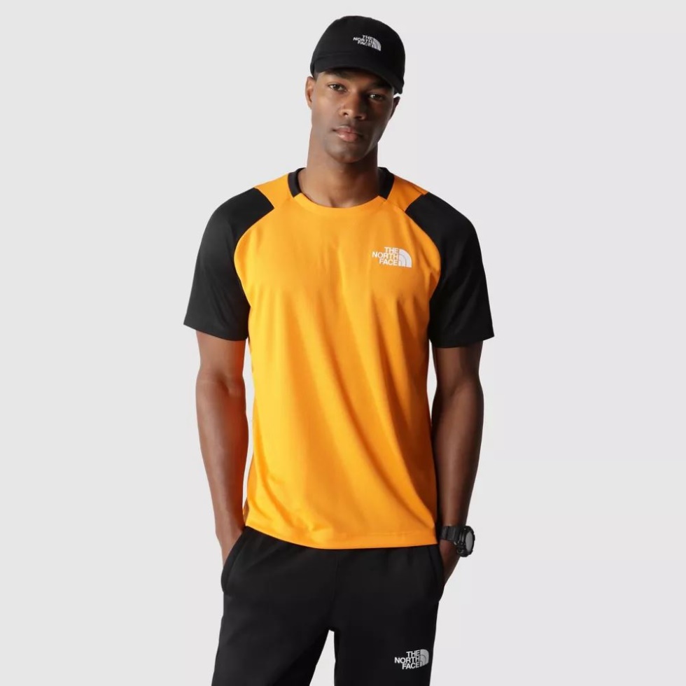 Men Training Short Sleeve T-Shirt The North Face Orange Black