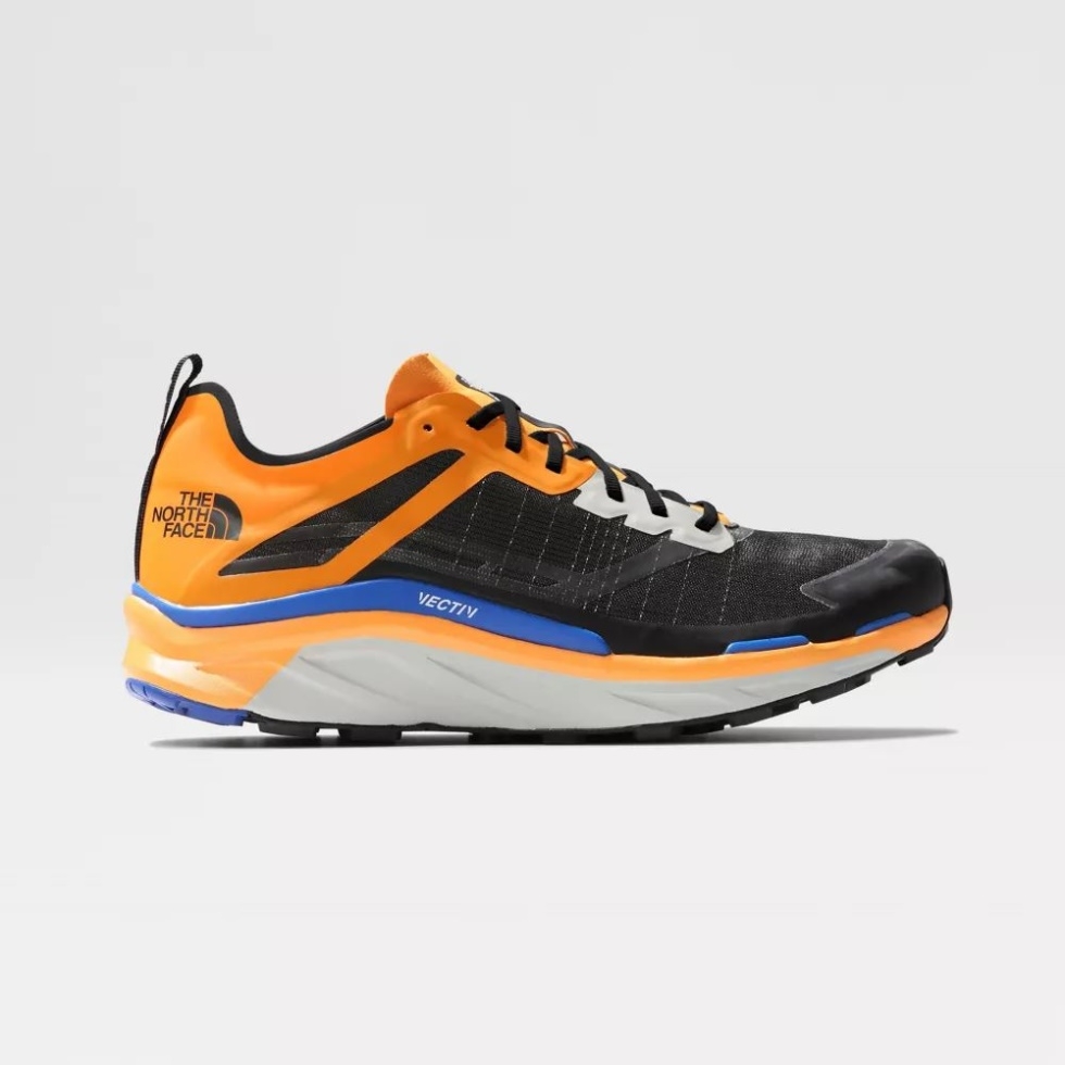 Men Vectiv Infinite Trail Running Shoes The North Face Black Orange