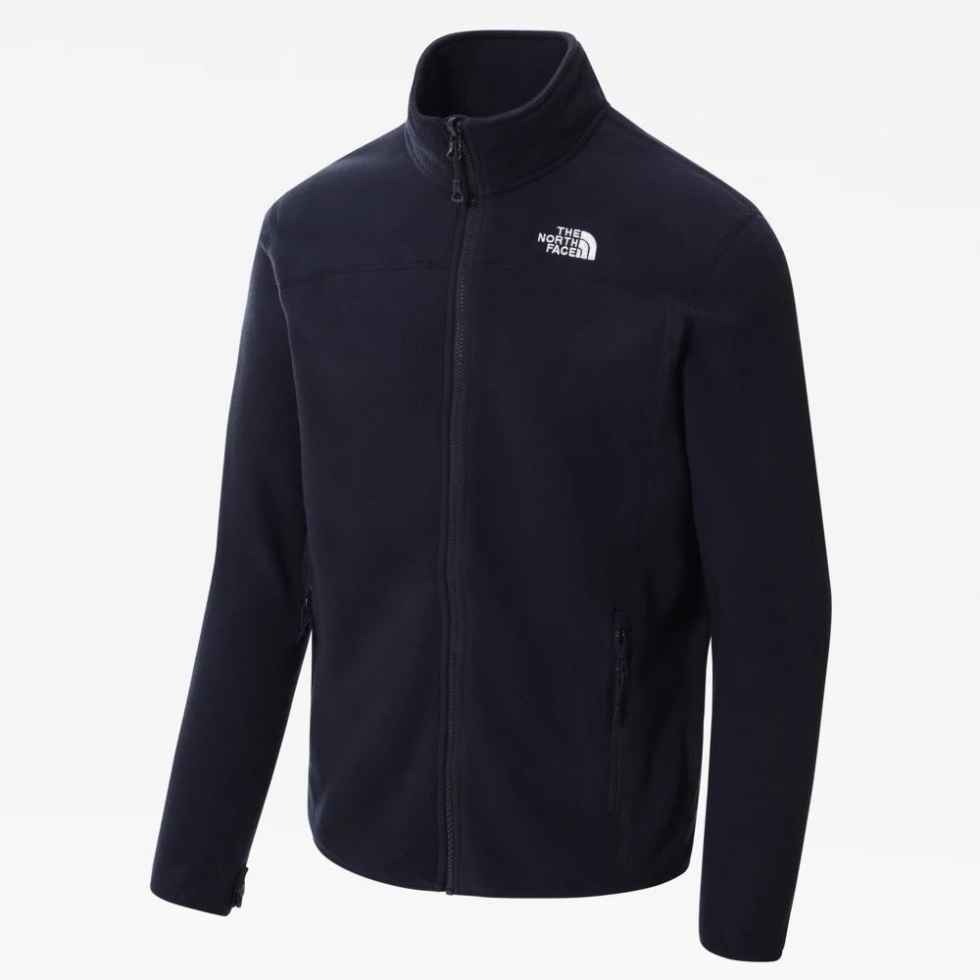 Navy The North Face Men 100 Glacier Full Zip Fleece