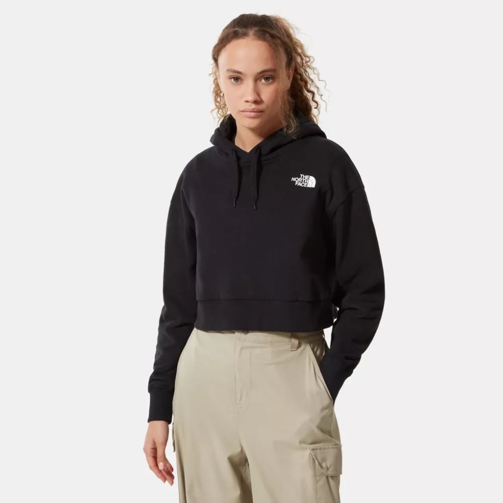 The North Face Black Women Trend Cropped Fleece Hoodie