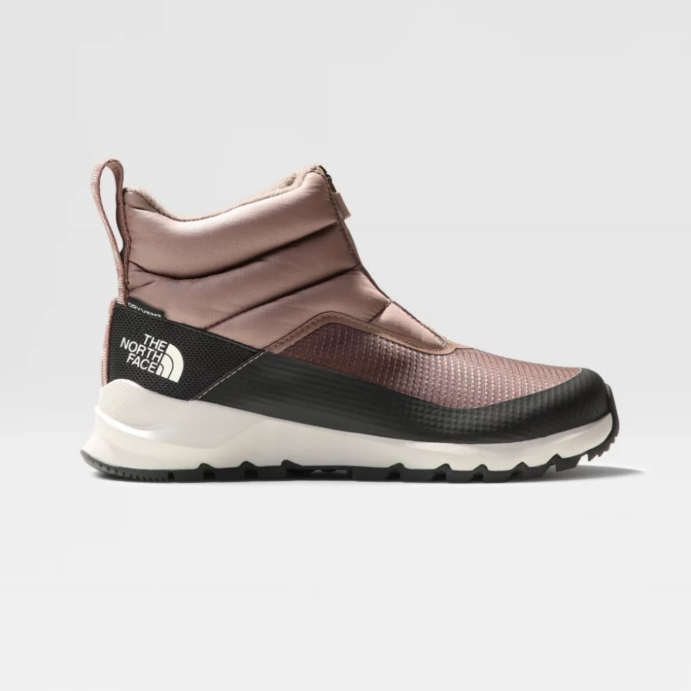 Women Thermoball Progressive Ii Waterproof Zip Up Winter Boots The North Face Deep Taupe