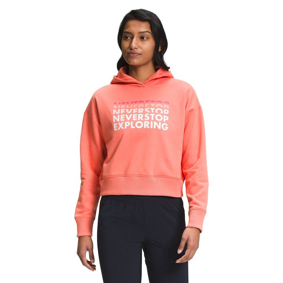 The North Face Emberglow Orange Women Logo Play Hoodie