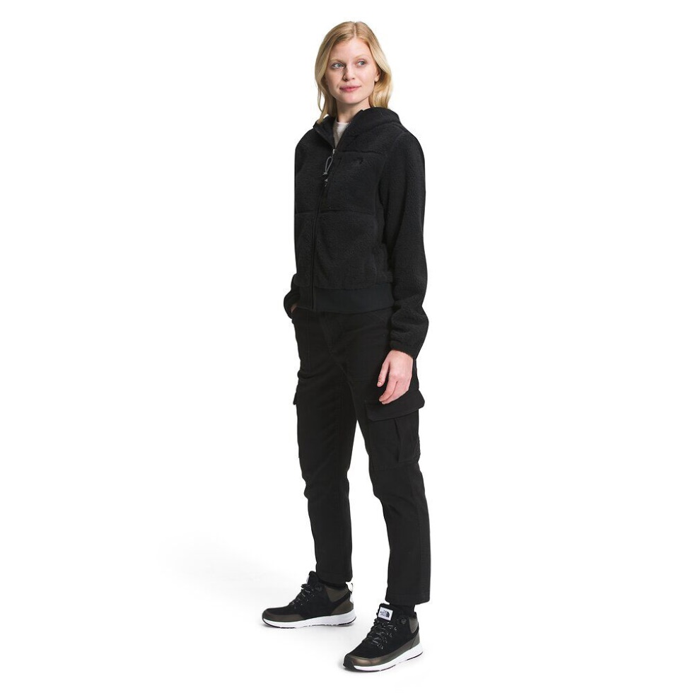 Black The North Face Women Dunraven Fleece Full Zip Hoodie