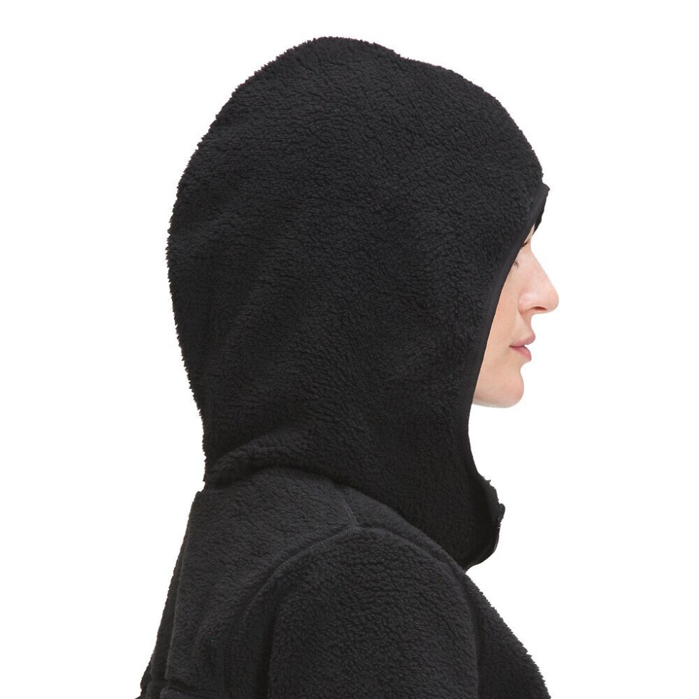 Black The North Face Women Dunraven Fleece Full Zip Hoodie