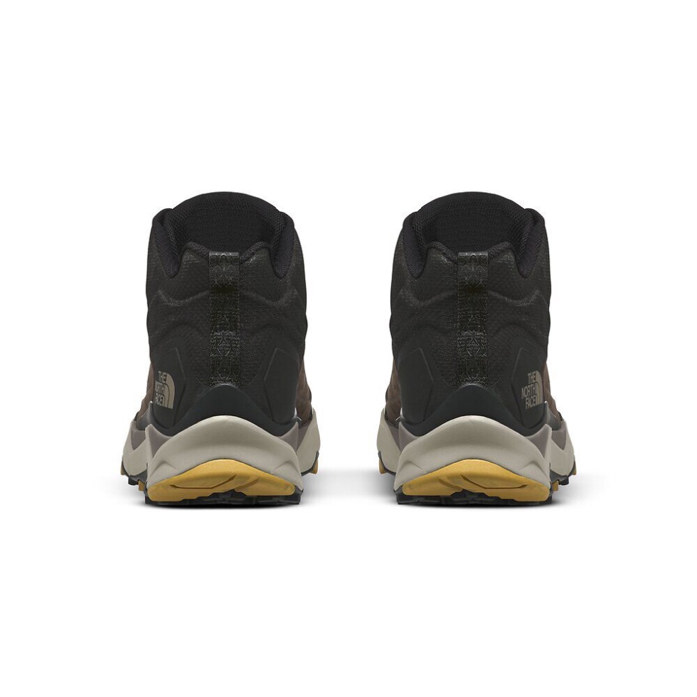 Deep Brown The North Face Men Vectiv Exploris Mid Futurelight Leather Boots