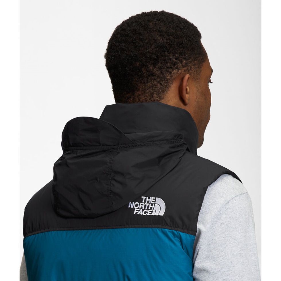 Men 1996 Retro Nuptse Vest Banff Blue The North Face
