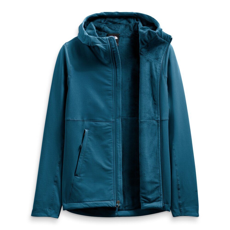 The North Face Women Shelbe Raschel Fleece Hoodie Blue Heather