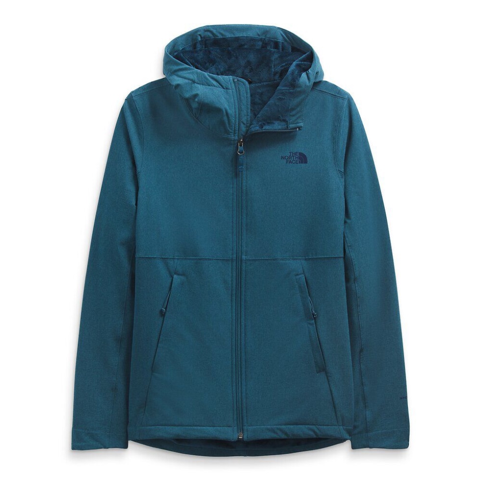 The North Face Women Shelbe Raschel Fleece Hoodie Blue Heather