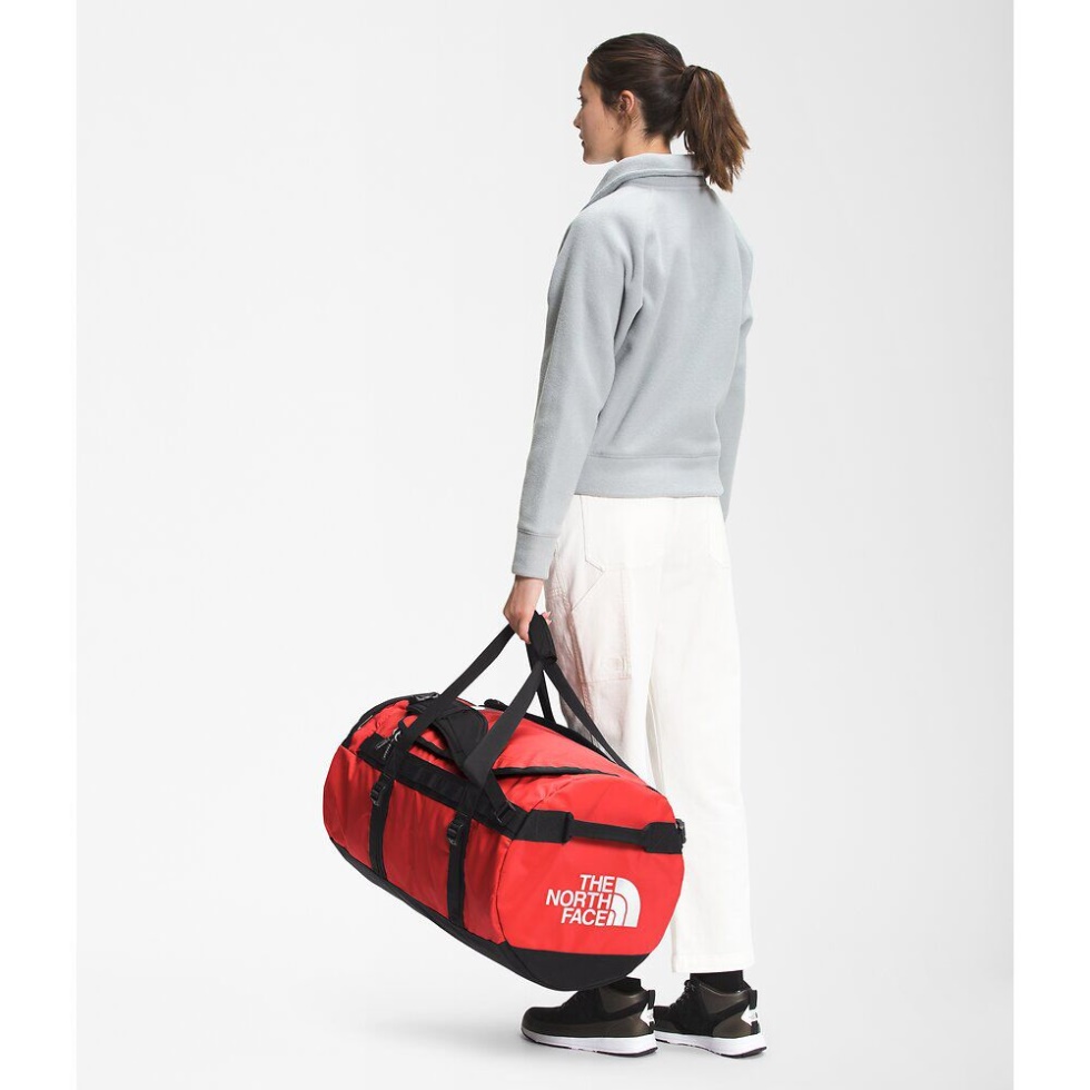 Red The North Face Base Camp Duffel
