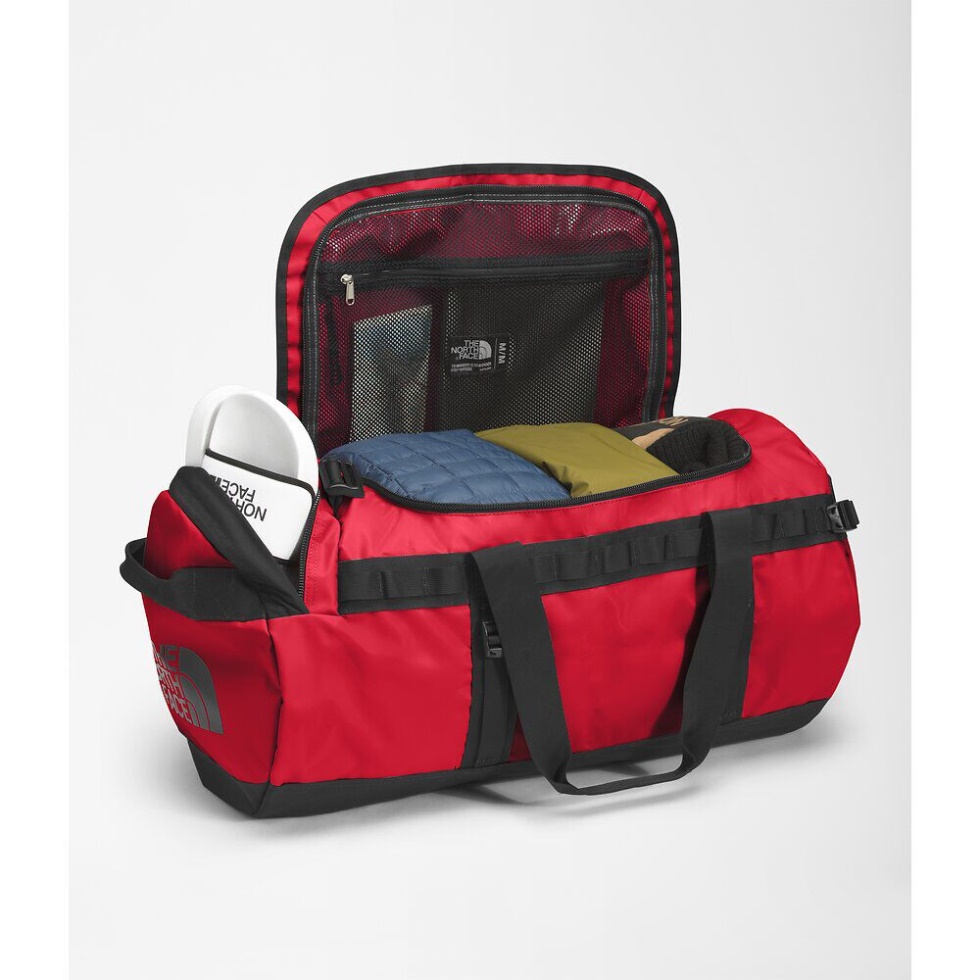 Red The North Face Base Camp Duffel